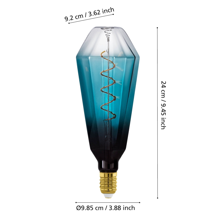 Reguliuojama LED lemputė VINTAGE E27/4W/230V 2000K mėlyna - Eglo 110235