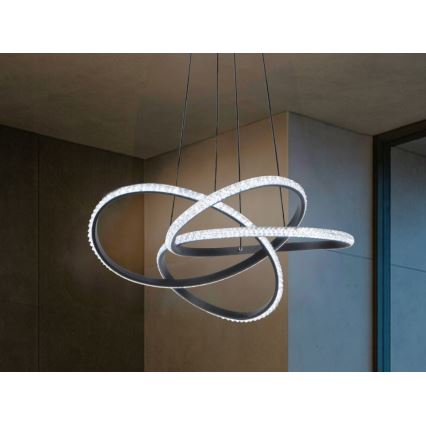 LED dimeriuojama pakabinama liustra ant lyno LED/95W/230V 3000-6500K skersmuo 57 cm + nuotolinis valdymas