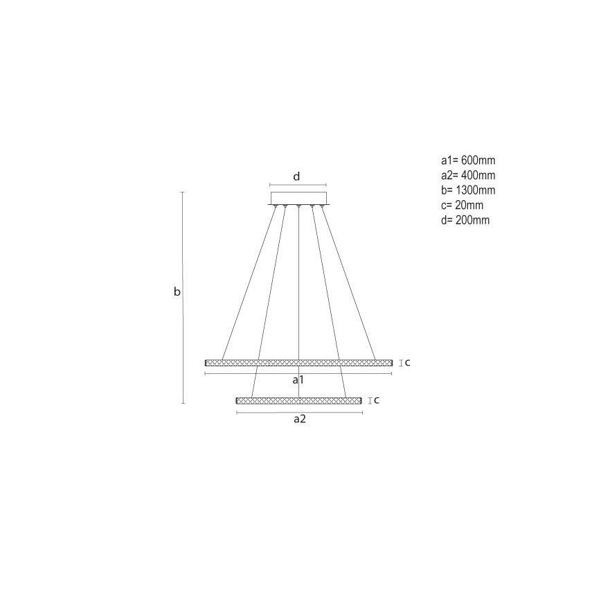 Reguliuojama LED liustra ant laido LED/150W/230V 3000-6500K + nuotolinis valdymas