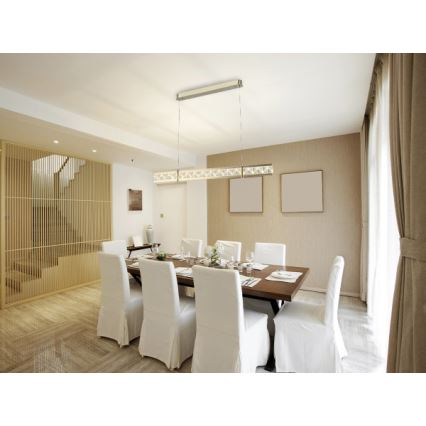 Reguliuojamas LED krištolinis liustras ant troselio ENRIQUE LED/20W//230V 3000-6000K + nuotolinis pultas