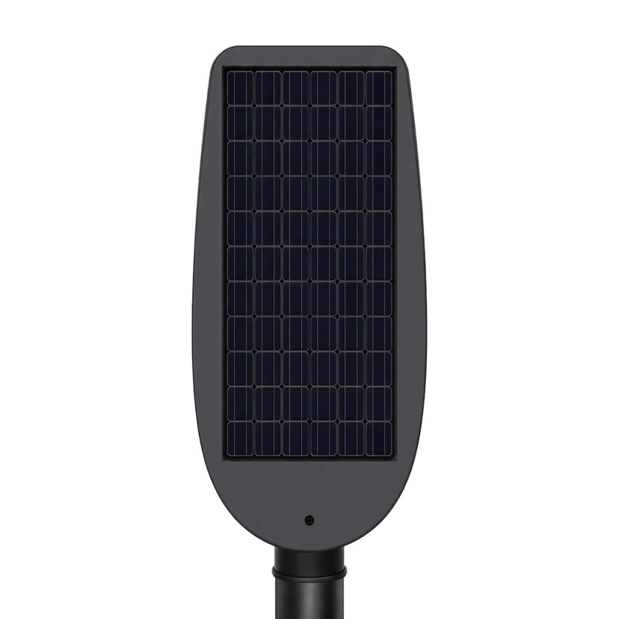 Reguliuojama LED saulės gatvės lempa su jutikliu VENICE LED/50W/3,2V 4000 mAh IP65 juoda + nuotolinis valdymas