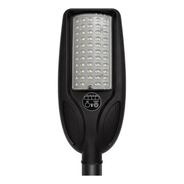 Reguliuojama LED saulės gatvės lempa su jutikliu VENICE LED/50W/3,2V 4000 mAh IP65 juoda + nuotolinis valdymas