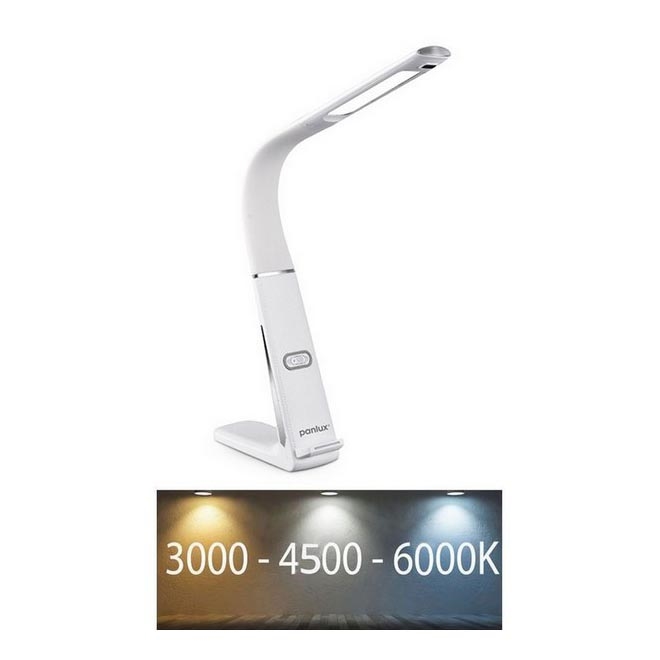 Reguliuojama LED stalinė lempa su belaidžiu įkrovimu ir jutiklis LORD EVO LED/8W/230V 3000K/4500K/6000K balta