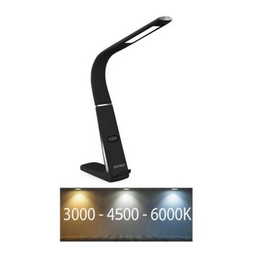 Reguliuojama LED stalinė lempa su belaidžiu įkrovimu ir jutiklis LORD EVO LED/8W/230V 3000K/4500K/6000K juoda