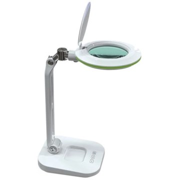 Reguliuojama LED stalinė lempa su didinamuoju stiklu LED/7W/230V 6500K balta