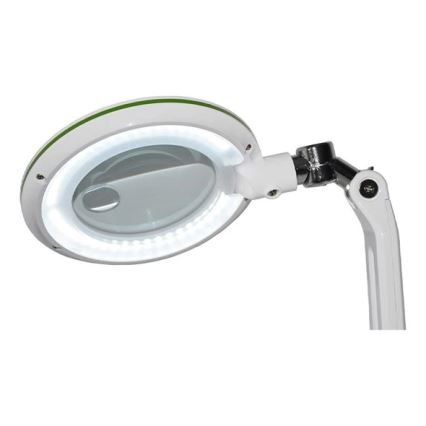 Reguliuojama LED stalinė lempa su didinamuoju stiklu LED/7W/230V 6500K balta