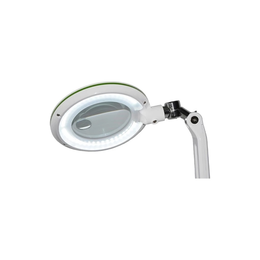 Reguliuojama LED stalinė lempa su didinamuoju stiklu LED/7W/230V 6500K balta