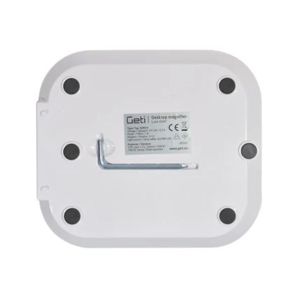 Reguliuojama LED stalinė lempa su didinamuoju stiklu LED/7W/230V 6500K balta