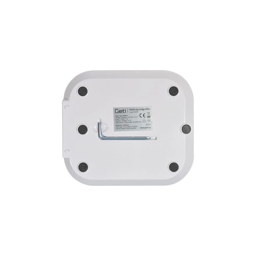 Reguliuojama LED stalinė lempa su didinamuoju stiklu LED/7W/230V 6500K balta