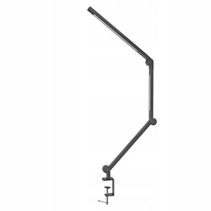 LED reguliuojama jutiklinė lanksti stalo lempa su spaustuku LED/12W/230V 3000/4000/6000K juoda