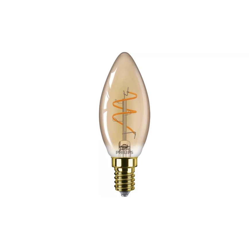 Reguliuojama LED VINTAGE lemputė Philips B35 E14/2,7W/230V 1800K CRI 90
