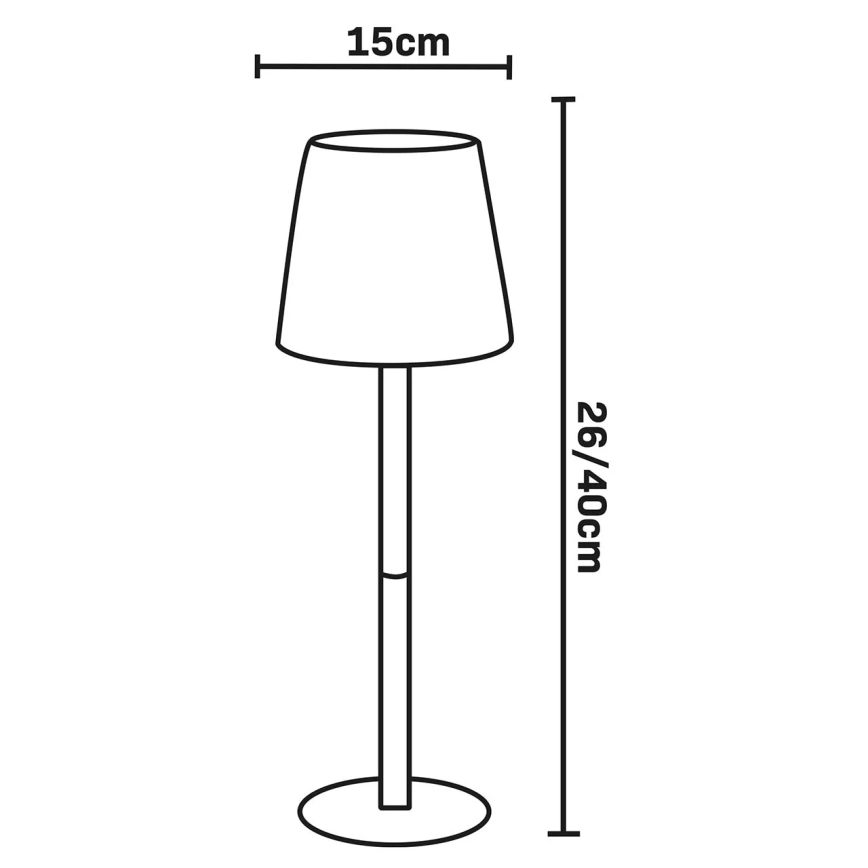 LED RGBW reguliuojama jutiklinė lauko stalinė lempa LUCIA LED/2W/5V 1800/2700/6500K 3600 mAh IP44 smėlio spalvos