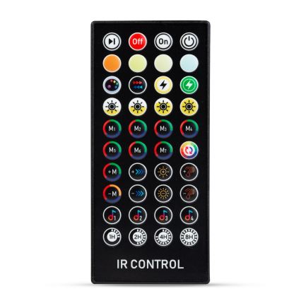 Reguliuojama LED saulės girlianda 25xLED/1,5W/3,7/5V 2700-10000K 2200 mAh 15 m IP65 juoda + nuotolinis pultas