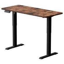 Reguliuojamas aukštis rašomasis stalas LEVANO 140x60 cm medis/juoda