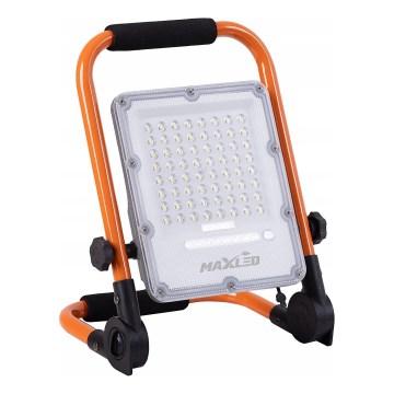 Reguliuojamas įkraunamas LED prožektorius su stovu LED/50W/3,2V 4500K 5000 mAh IP65 oranžinis