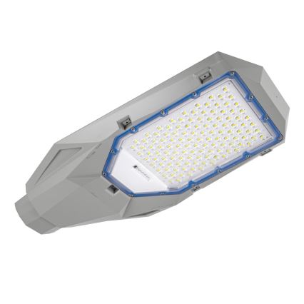 Dimeriuojama LED gatvės lempa su sumrės jutikliu ir saulės panele LED/200W/20000 mAh 6500K IP65 pilka