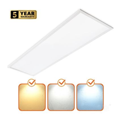 Reguliuojamas LED įleidžiamas skydelis CAPRI LED/25/36/40W/230V 3000/4000/5700K UGR&lt;19 IP44 30x120 cm