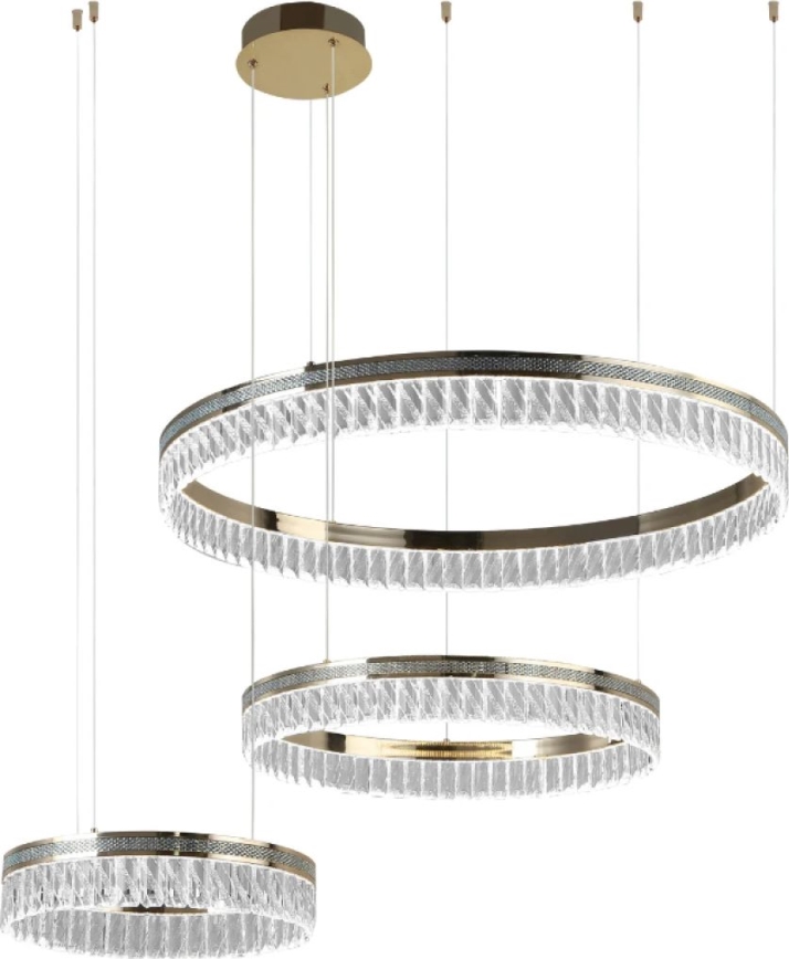 Reguliuojamas LED krištolinis liustras ant laido THALIA LED/120W/230V 3000-6000K + nuotolinis valdymas