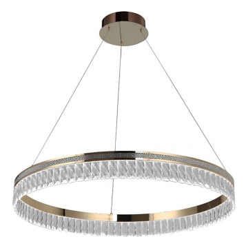 Reguliuojamas LED krištolinis liustras ant troselio THALIA LED/55W/230V 3000-6000K skersmuo 80 cm + su nuotoliniu pultu