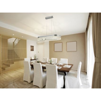 Dimeriuojama LED krištolinė liustra ant laido THALIA LED/50W/230V 3000-6000K + nuotolinis valdymas
