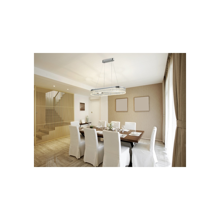 Dimeriuojama LED krištolinė liustra ant laido THALIA LED/50W/230V 3000-6000K + nuotolinis valdymas