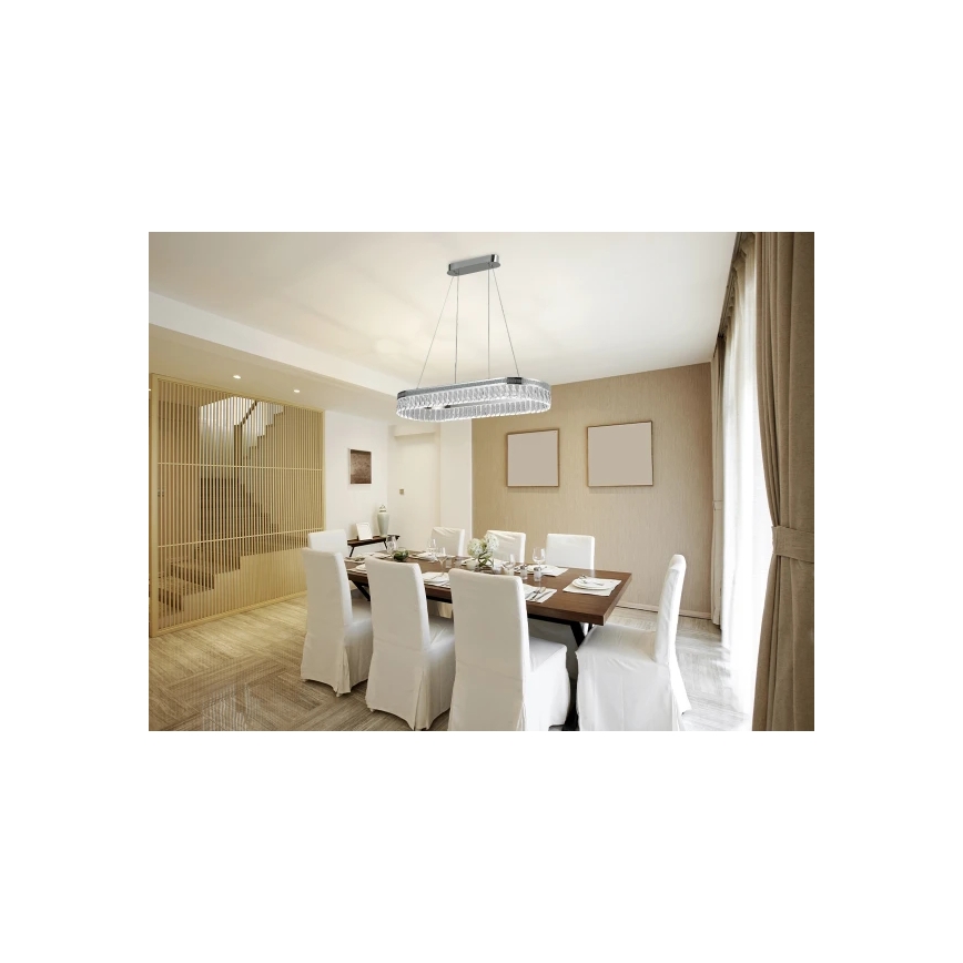 Dimeriuojama LED krištolinė liustra ant laido THALIA LED/50W/230V 3000-6000K + nuotolinis valdymas