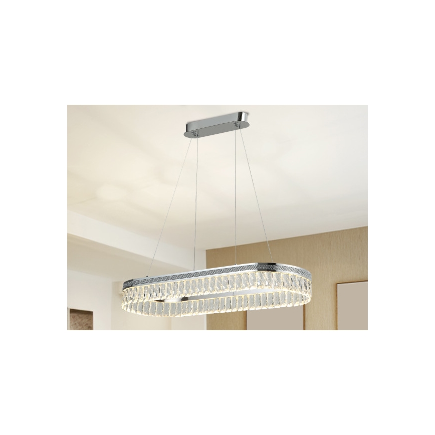 Dimeriuojama LED krištolinė liustra ant laido THALIA LED/50W/230V 3000-6000K + nuotolinis valdymas