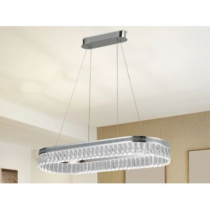 Dimeriuojama LED krištolinė liustra ant laido THALIA LED/50W/230V 3000-6000K + nuotolinis valdymas
