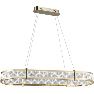 Reguliuojamas LED krištolinis pakabinamas šviestuvas ant troselio ENRIQUE LED/50W//230V 3000-6000K + nuotolinis valdymas