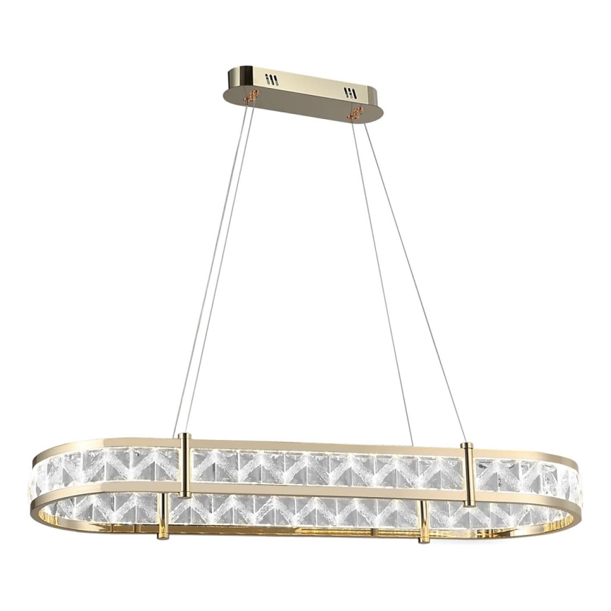 Reguliuojamas LED krištolinis pakabinamas šviestuvas ant troselio ENRIQUE LED/50W//230V 3000-6000K + nuotolinis valdymas