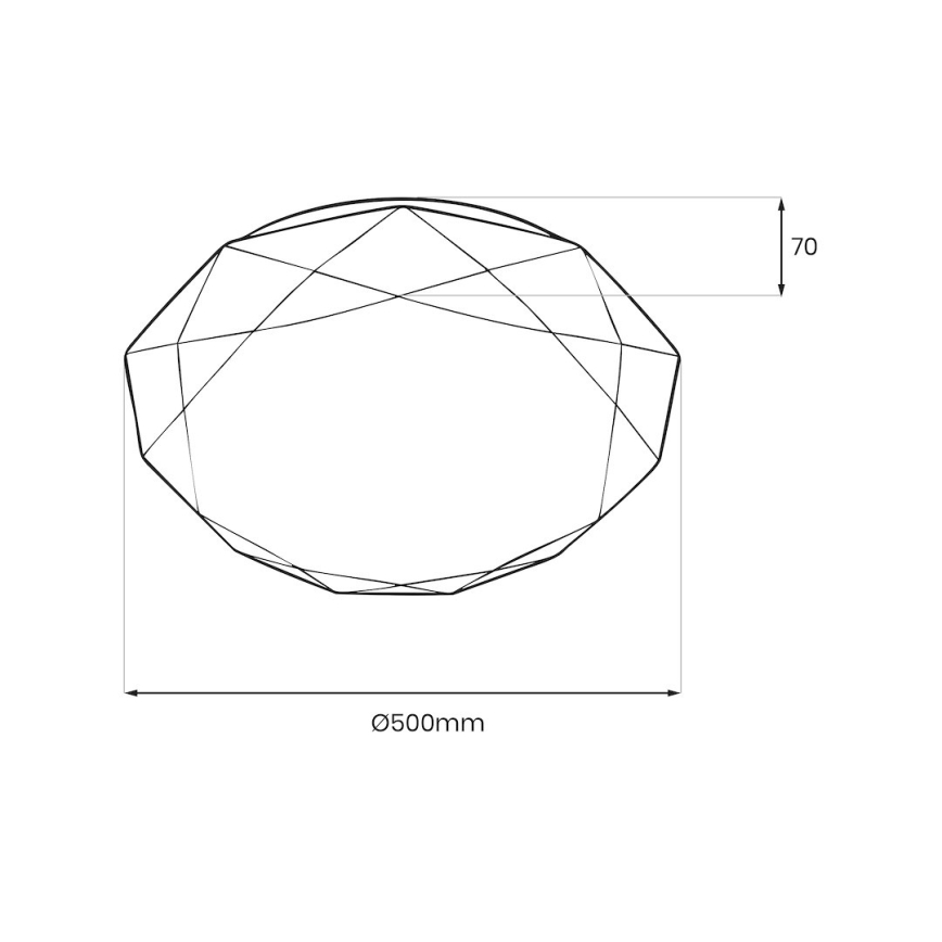 Dimeriuojamas LED lubų šviestuvas HEX LED/72W/230V 3000-6000K skersmuo 50 cm baltas + nuotolinis valdymas