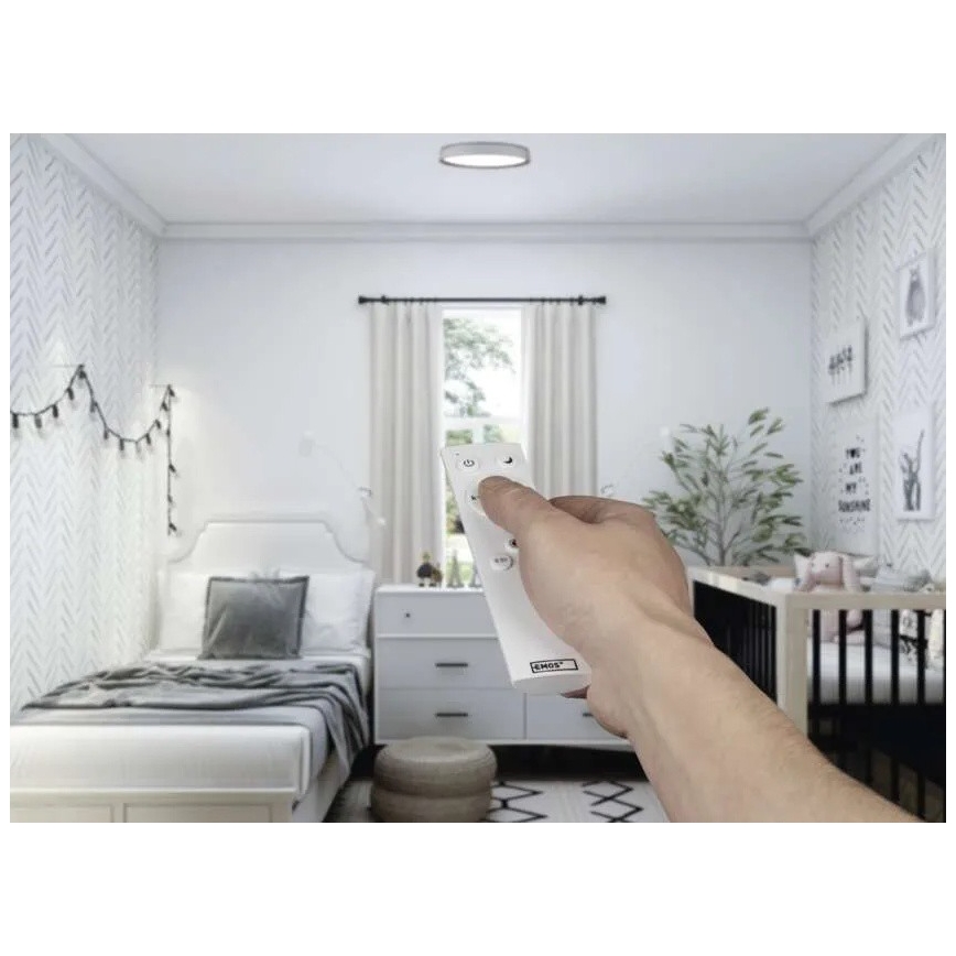 Reguliuojamas LED lubų šviestuvas ILVI LED/30W/230V 2700-6500K skersmuo 40 cm balta/smėlinė + nuotolinis valdymas