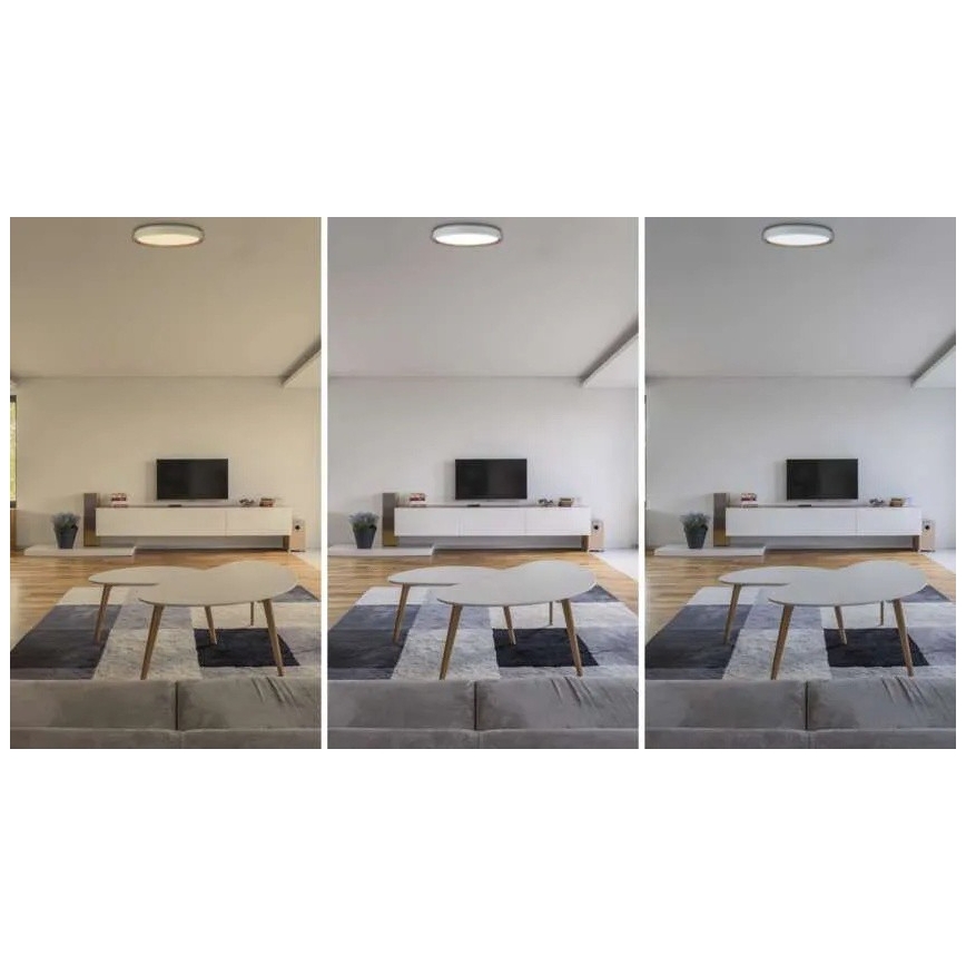 Reguliuojamas LED lubų šviestuvas ILVI LED/30W/230V 2700-6500K skersmuo 40 cm balta/smėlinė + nuotolinis valdymas