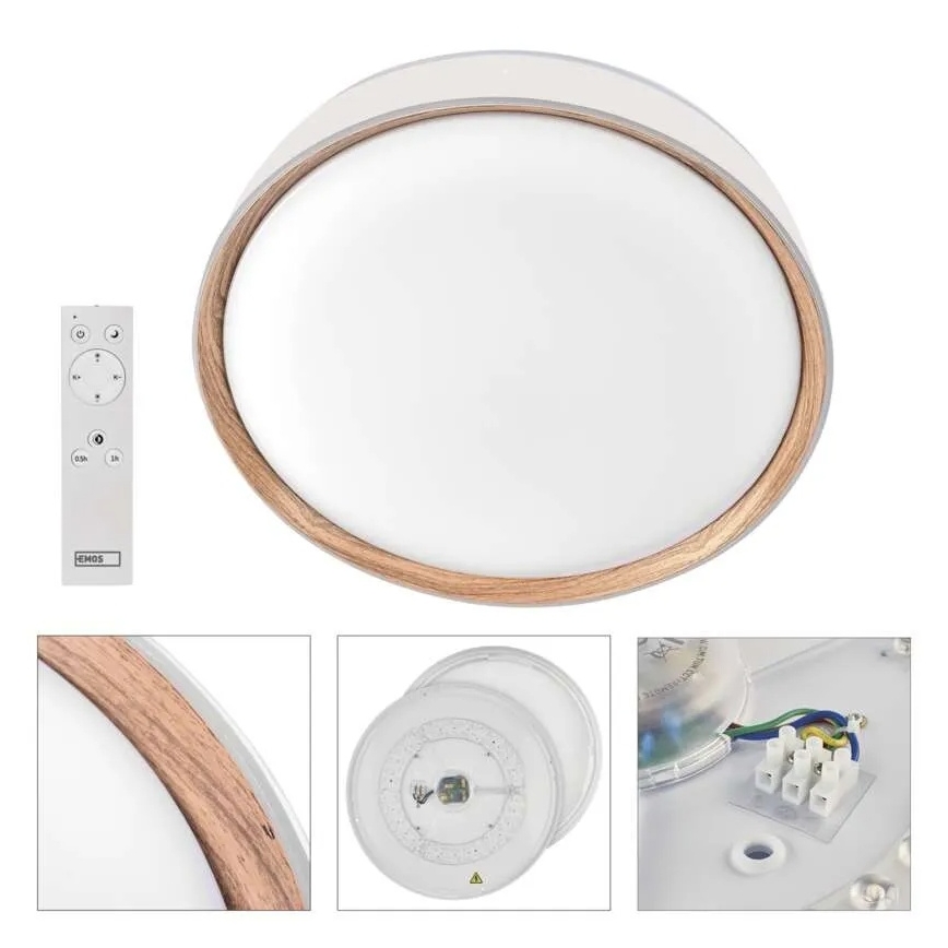 Reguliuojamas LED lubų šviestuvas ILVI LED/30W/230V 2700-6500K skersmuo 40 cm balta/smėlinė + nuotolinis valdymas