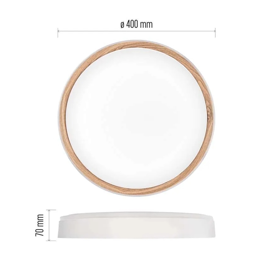 Reguliuojamas LED lubų šviestuvas ILVI LED/30W/230V 2700-6500K skersmuo 40 cm balta/smėlinė + nuotolinis valdymas