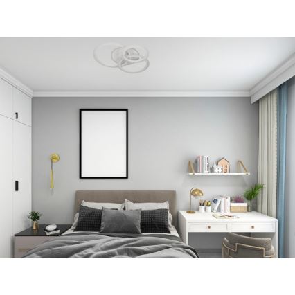 Reguliuojamas LED lubinis šviestuvas LED/90W/230V 3000-6500K + nuotolinis valdymas