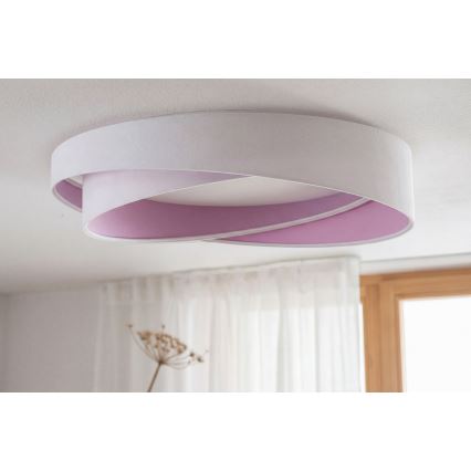 LED dimeriuojamas lubų šviestuvas SMART GALAXY MODERN LED/24W/230V 3000-6500K skersmuo 55 cm balta/violetinė + nuotolinis valdymas