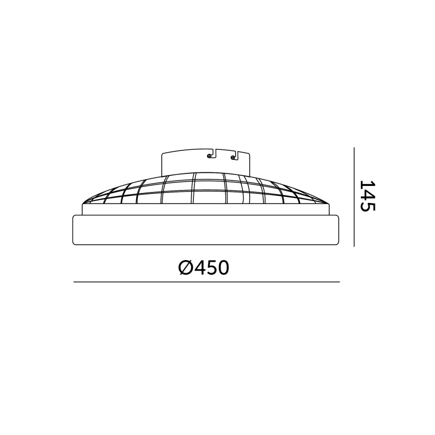 LED pritemdomas lubinis šviestuvas su ventiliatoriumi VENTELUX LED/24W/230V 3000/4000/6500K skersmuo 45 cm balta + su nuotolinio valdymo pulteliu