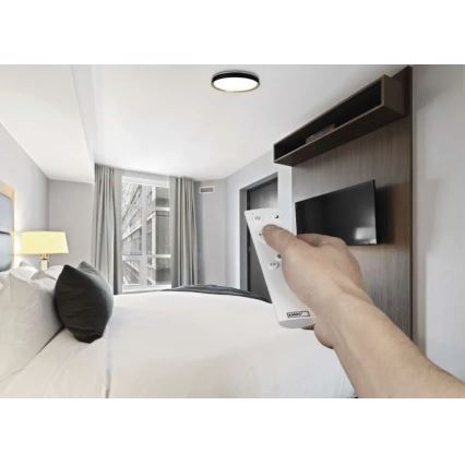 LED reguliuojamas lubų šviestuvas ILVI LED/30W/230V 2700-6500K skersmuo 40 cm juoda/smėlio spalvos + nuotolinis valdymas