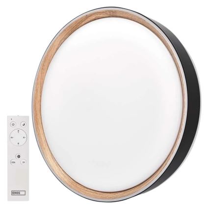 LED reguliuojamas lubų šviestuvas ILVI LED/30W/230V 2700-6500K skersmuo 40 cm juoda/smėlio spalvos + nuotolinis valdymas