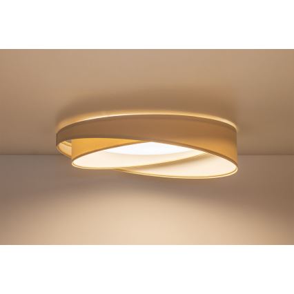 LED dimeriu reguliuojamas lubų šviestuvas SMART GALAXY MODERN LED/24W/230V 3000–6500K Ø 55 cm kreminė/balta + nuotolinio valdymo pultas