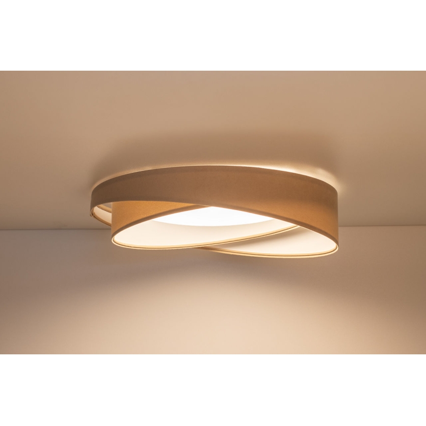 LED Reguliuojamo ryškumo lubų šviestuvas SMART GALAXY MODERN LED/24W/230V 3000-6500K skers. 55 cm smėlio/balta + nuotolinis valdymas