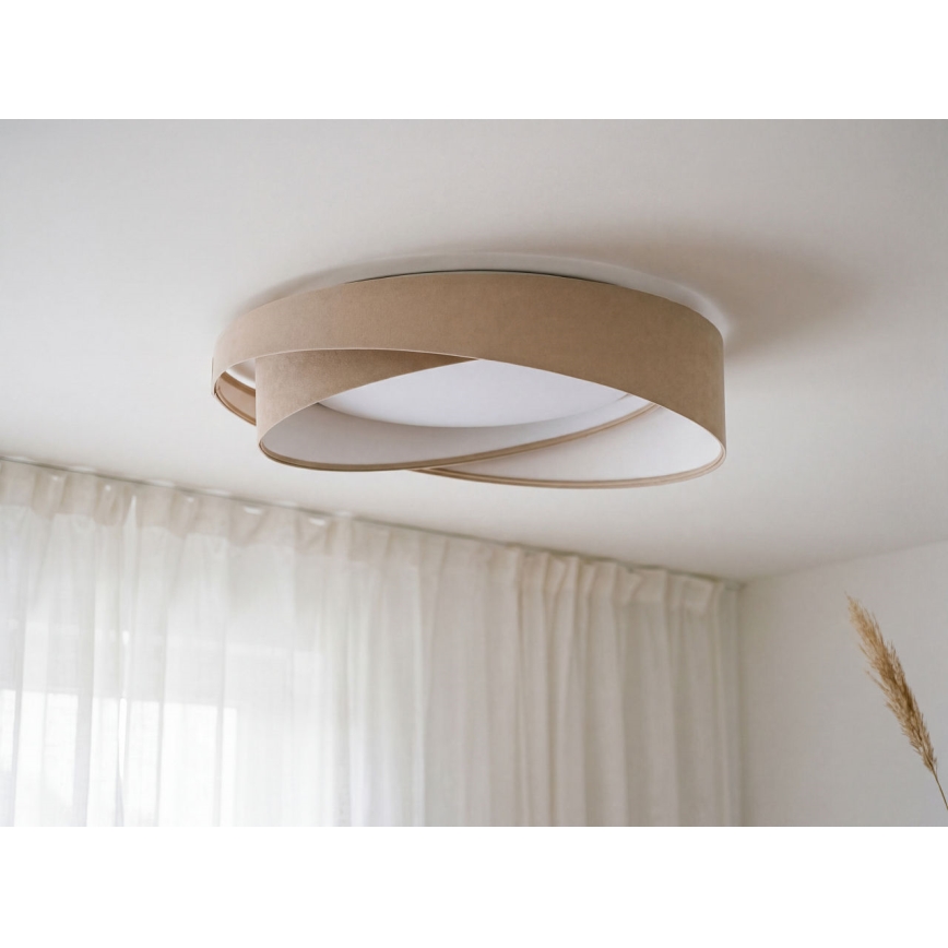 LED Reguliuojamo ryškumo lubų šviestuvas SMART GALAXY MODERN LED/24W/230V 3000-6500K skers. 55 cm smėlio/balta + nuotolinis valdymas