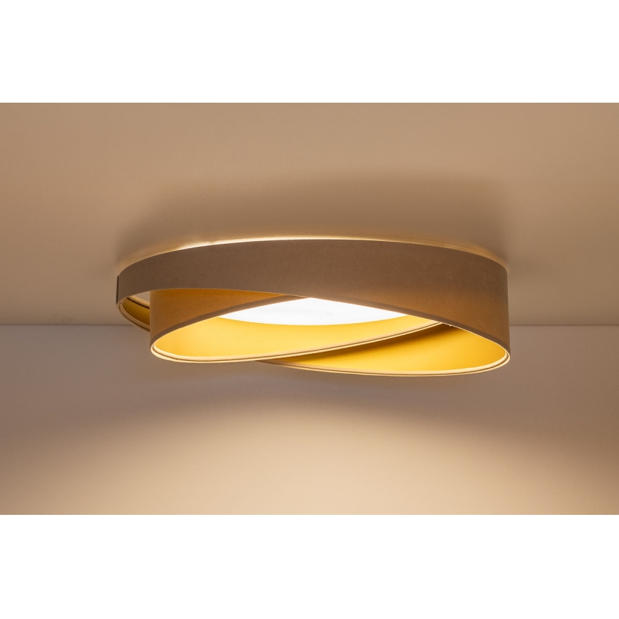 Reguliuojamas LED lubinis šviestuvas SMART GALAXY MODERN LED/24W/230V 3000-6500K Ø 55 cm smėlio/auksinė – su nuotolinio valdymo pultu