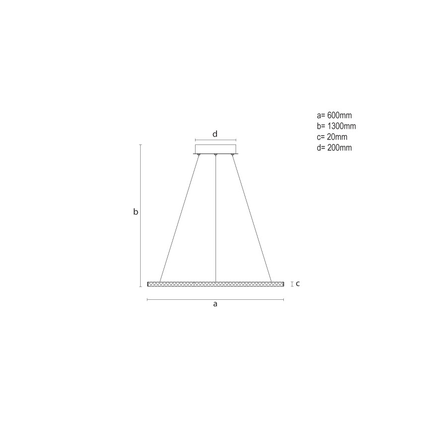 LED dimeriuojamas pakabinamas šviestuvas ant laido LED/90W/230V 3000-6500K skersmuo 60 cm + nuotolinis valdymas
