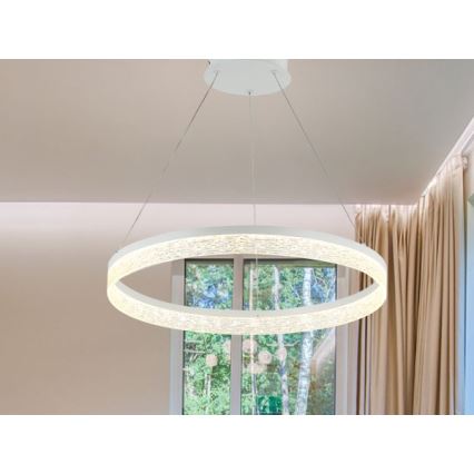 Reguliuojamo ryškumo LED liustra ant troselio ALIANZ LED/45W/230V 3000-6000K skersmuo 60 cm + nuotolinis valdymas