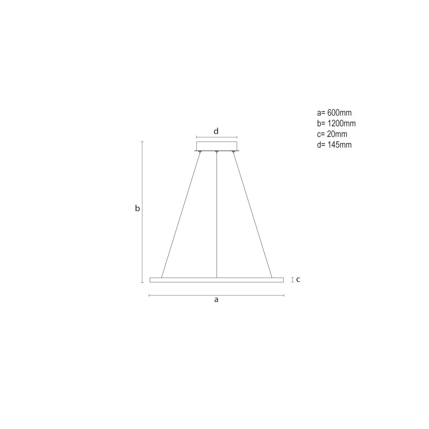 LED Dimeriuojama liustra ant troselio LED/32W/230V 3000-6500K pr. 60 cm + nuotolinis valdymas