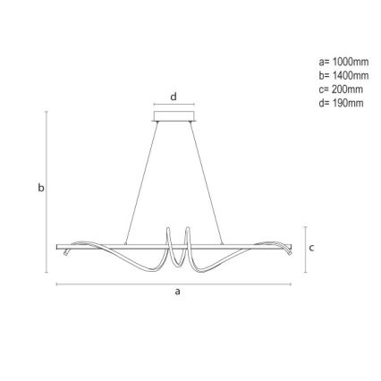 Reguliuojamas LED pakabinamas šviestuvas ant laido LED/50W/230V 3000-6500K 100 cm + nuotolinis valdymas