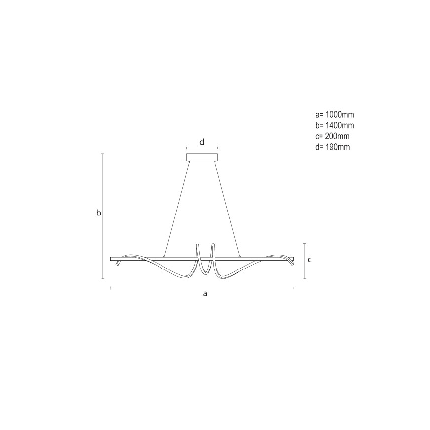 Reguliuojamas LED pakabinamas šviestuvas ant laido LED/50W/230V 3000-6500K 100 cm + nuotolinis valdymas