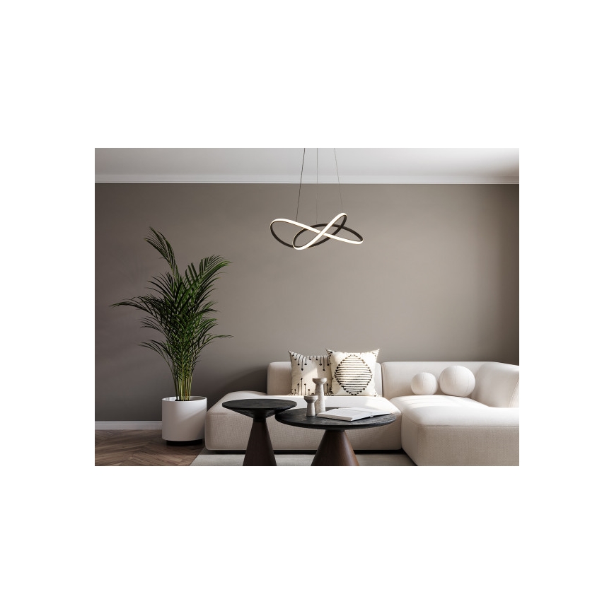 Reguliuojamo ryškumo LED pakabinamas šviestuvas ant laido LED/85W/230V 3000-6500K skersmuo 60 cm + nuotolinis valdymas